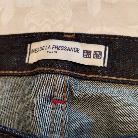 Uniqlo Ines De La Frassange slimfit straight leg low rise denim jeans. 29×33 - Picture 3 of 11